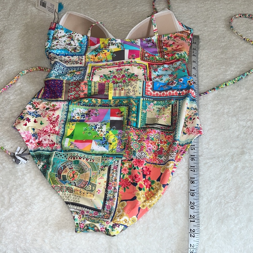 NWT- Johnny Was Women Fleur Braided Wrap One Piece Bathing Suit- Size 2X - Picture 11 of 15